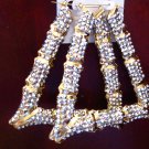 Silver/Gold Bejeweled Hoops