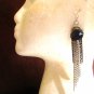 Black and Silver Statement Necklace w/ Matching Earrings