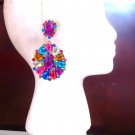 Multicolored Stone Statement Earrings