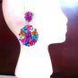 Multicolored Stone Statement Earrings