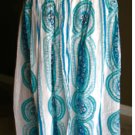 BCBGIRLS Boho Metallic Weave Aqua Long Skirt (Size 10)