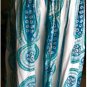 BCBGIRLS Boho Metallic Weave Aqua Long Skirt (Size 10)