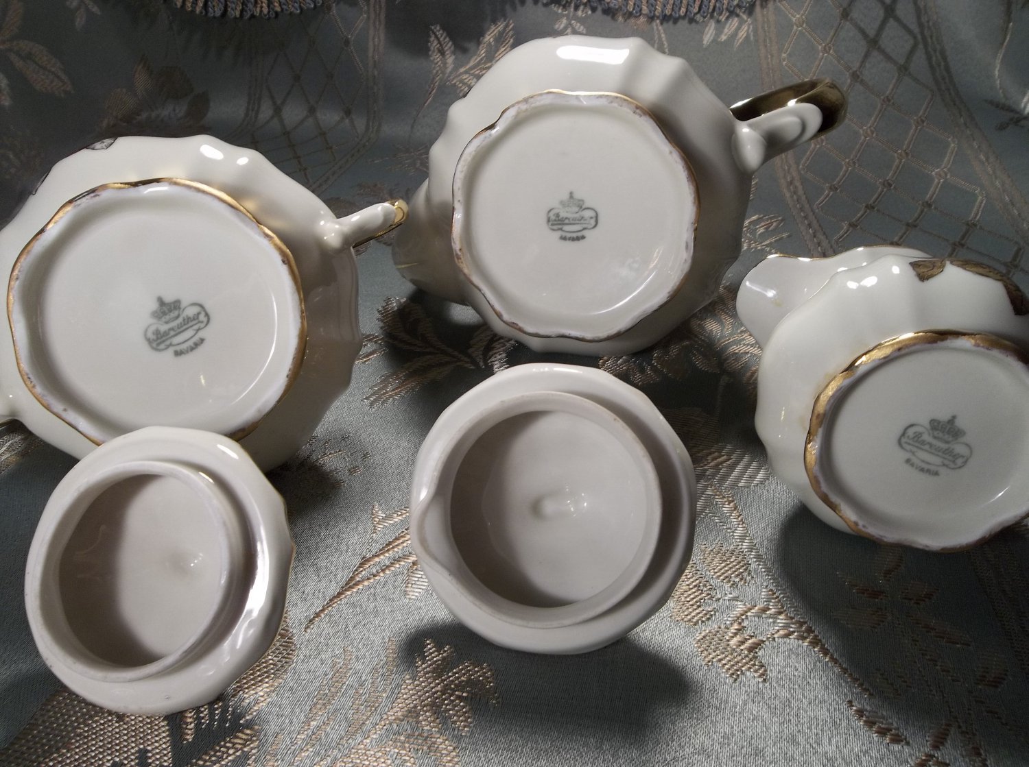 Bareuther bavarian antique vintage gold on porcelain tea set
