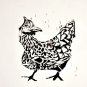 Hand-carved Chicken Blank Card
