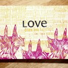 Letter-pressed LOVE card with original hand carved giraffe