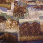 Cranston VIP Western Wildlife Cotton Fabric - 3/4 yd - Buffalo Wolf Bear Moose