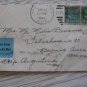 2 US COVER AIR MAIL DELAYED AVION PAIR STAMP