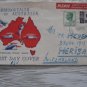 Australia fdc map cover to switzerland swiss