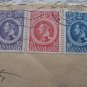 DENMARK COVER 1945 BUF SERIE STAMPS (3) BUNTFRANKATUR