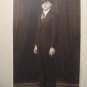 2 OLD PHOTO RPPC handsome young GENTLEMAN WITH HAT ON STUDIO