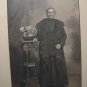 UNIQUE ANTIQUE PHOTO RPPC OLD WOMAN WITH FUR ITALY ALESSANDRIA STUDIO