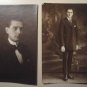 2 UNIQUE ANTIQUE PHOTO RPPC HANDSOME GENTLEMAN MAN