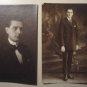 2 UNIQUE ANTIQUE PHOTO RPPC HANDSOME GENTLEMAN MAN