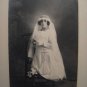 UNIQUE ANTIQUE PHOTO RPPC RELIGIOUS COMMUNION GIRL