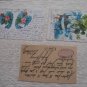 3 VINTAGE BAYERN CARD WITH STAMP OLD GERMANY