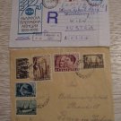 2 BULGARIA R COVER TO GERMANY DDR AUSTRIA GOOD SET