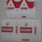 2 DENMARK BROADWAY+CORNER cigarettes label UNUSED FACTO