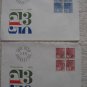 2 Swiss switzerland cover Block Numbers stamp cifres fd