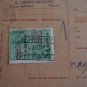 2 BELGIUM CARTE RECEPISSE STAMP+TAX STAMP