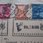 AUSTRIA 1946 CENSORED CANCEL CIVIL 6 STAMP WITH SPECIAL POSTMARK SLOGAN !!!