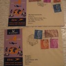 2 BOAC COVER SPAIN TO CHILE BRAZIL AIR MAIL AIRCRAFT