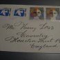 POLAND TO UK GB COVER 2 PAIR STAMPS
