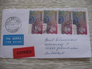 SPAIN COVER EXPRESSO  ATM (4)  STAMP GERMANY MEF