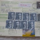 SPAIN PARCEL CARD STAMP    ATM+500(8)+100+200   HIGH FRANKING TO GERMANY     MIF