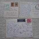 3 AUSTRIA POSTCARD MONTAINS WITH STAMP LOT