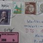 GERMANY EXPRESS COVER VALORES LABEL MULTIFRAKING SPAIN