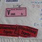 GERMANY EXPRESS COVER VALORES LABEL MULTIFRAKING SPAIN