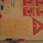 USA R COVER AIRMAIL METERED STAMP + BLOCK PLATE  6CT x8 + meter STATIONARY