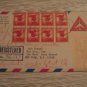 USA R COVER AIRMAIL METERED STAMP + BLOCK PLATE  6CT x8 + meter STATIONARY
