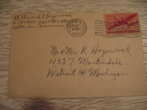US ARMY POSTAL COVER AIR MAIL APO