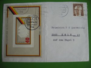 BUNDE GERMANY 1974 COVER BLOCK