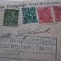 GERMANY COVER 1922 INFLATION STAMP (4) DEUTSCHE BANK BAYERISCHE STADT-BRUCKENA
