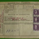 COLOMBIA BOLETIN DE EXPEDION WITH STAMP RECEIPT