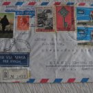 ITALY MERANO TO USA COVER REG R 6 GOOD STAMP !