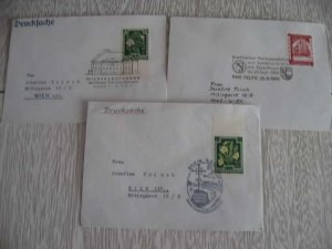 3 AUSTRIA COVER 1960's SPECIAL CANCEL LOT