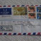 NICE KENYA COVER TO USA REGISTERED  WITH GOOD ANIMALS WILDLIFE STAMPS