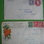 2 OLD US COVER TO TRIEBES GERMANY ILLUSTR FRUITS AD LOT