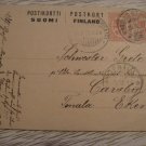 FINLAND STATIONARY  WITH 3INTERESTING  POSTMARK TRANSIT 1919