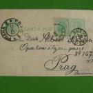 2 OLD STATIONARY CARD ROMANIA TO BOHEMIA BUZEU PRAHA  SEE PHOTOS