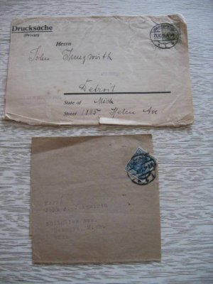 2 OLD GERMANY COVER BRIEFE ...