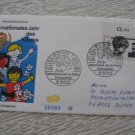 2 GERMANY ONU COVER BRIEFE FLAG CHILDREN STAMP FDC