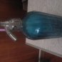 VINTAGE ARGENTINE SODA SELTZER SYPHON - ORIG. BLUE GLASS - RARE PATT. SIPHON