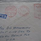 NEDERLANDSE ANTILLEN METER CANCEL TO USA COVER AIRMAIL NETHERLANDS RELATIVES