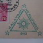 Philippines Japan Occupation FDC cover 1943 MALAYAAN 3 PAIR IMPERFORATED !
