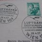 AUSTRIA COVER FLIGHT LUFTHANSA WIEN BLUE V 1957 FLUGPOST GERMANY