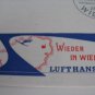 AUSTRIA COVER FLIGHT LUFTHANSA WIEN BLUE V 1957 FLUGPOST GERMANY
